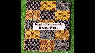 Ajrakh Patchwork Blouse Piece Online  | Blouse Designs | SSethnics