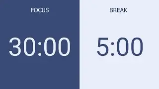 2 Hour 30/5 Pomodoro Timer (No Music) | Study, Focus, ADHD