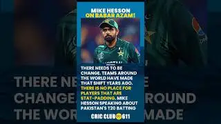 MIKE HESSON ON BABAR AZAM !