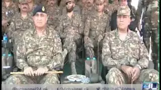 24 Report: General Raheel Sharif appreciated the skills of soldiers during inspection