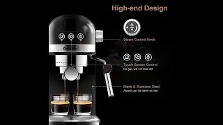 Geek Chef Espresso Machine with Thermal Fast Heating System, Milk Frother Steam Wand