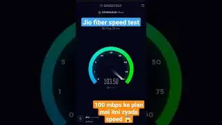 jio fiber speed test 100 mbps plan 😱😱🔥🔥