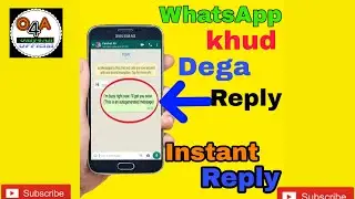 Whatsapp auto reply message respond feature on 2020 ||  Only4Ali official