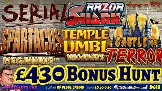 &pound;430 SLOTS BONUS HUNT - Castle of Terror, Midas golden Touch, Spartacus Megaways & more.