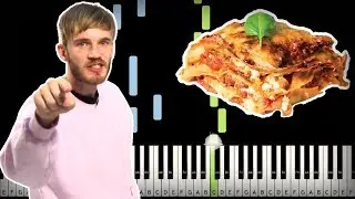 PewDiePie - B*tch Lasagna Piano Tutorial (Sheet Music + midi)