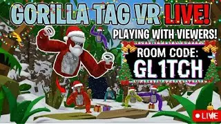 🛑Playing With Viewers In Gorilla Tag Live🛑 (Code: GL1TCH) (Road To 2K) (Minigames And Infection).