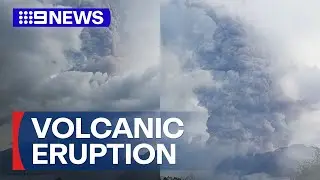 Travellers stranded after flights cancelled due to volcanic eruption | 9 News Australia