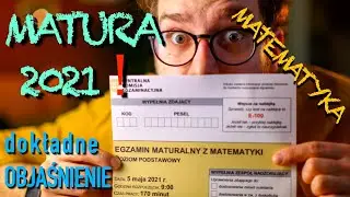 📝MATURA 2021 Matematyka ROZWIĄZANIA❗️Dokładne i ELEGANCKIE objaśnienie❗️ (maj - poziom podstawowy)