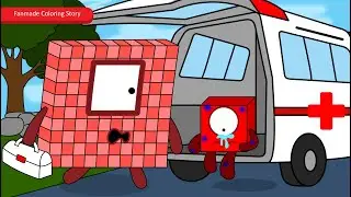 Травма! Рана в Numberblocks 1 была немедленно обработана медсестрой | Раскраска Numberblocks, соз...