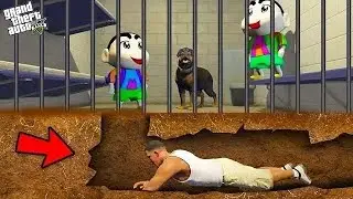 Franklin Digging Secret Hidden Tunnel to Save Shinchan from Prison in GTA 5
