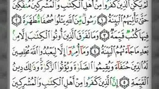 سورة البينة بصوت القارئ الشيخ محيي الدين أبو العلا