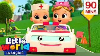 Deux ambulanciers  à la rescousse | Comptines pour les tout-petits | Little World Français
