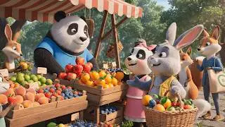 🐼 Baby Panda’s Fruit Stall Surprise: A Giant Apple! 🍎✨ | Baby Panda