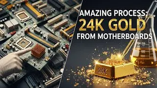 Amazing Process Of Recover Pure 24k Gold From Scraps Electrical chip | watch full process