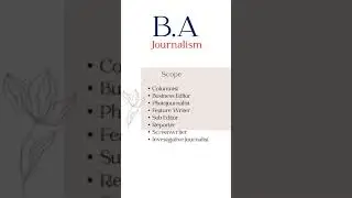 Scope Of BA Journalism | BA Journalism Scope | #shorts #shortsvideo