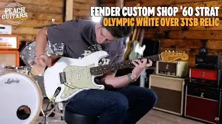 No Talking...Just Tones | Fender Custom Shop '60 Strat Relic Olympic White over 3-Tone Sunburst