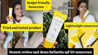 Bellavita hydrating sunscreen spf 50 review || bella vita sunscreen spf 50 review