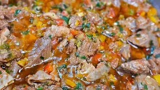 Rôti de bœuf et tripes de porc : parfait pour pain, plantain et miondo. Un délice incontournable !