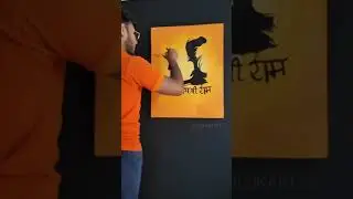 Hanumanji reverse painting🙏😱#shorts #lokartist #reversepainting