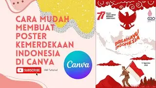 Cara membuat poster di aplikasi canva  || Hari kemerdekaan Indonesia 2022