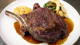 The charcoal grilled Rib Eye at Philippe Restaurant
