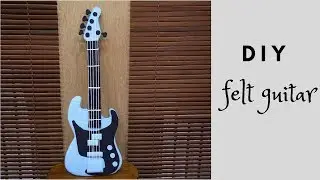 DIY felt Guitar | tutorial cara membuat gitar dari kain flanel dan kardus I IDE KREATIF