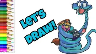 How to Draw Gary De&rsquo;Snake from Zootopia 2 🐍✨ Easy Step-by-Step Drawing Tutorial