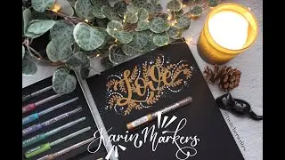 Karin Markers Deco Brush Metallic Markers (Up & Close) #metallicmarkers #karinmarkers #lettering