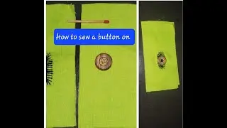 How to sew a four hole button on.