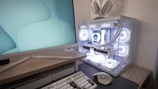 White Gaming PC Build ($4500) Lian-Li O11 Mini v2 9800X3D Aorus Stealth Ice x870