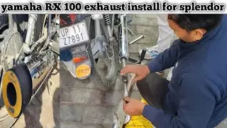 yamaha silencer exhaust install for Splendor Plus 💥 best sound 🤑 original #splendor