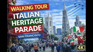 Walking Tour in San Francisco 🇺🇸 | Italian Heritage Parade (4K)
