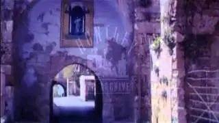 Lebanon.  Roman remains. Streets of modern village  Archaeology  Film 90712