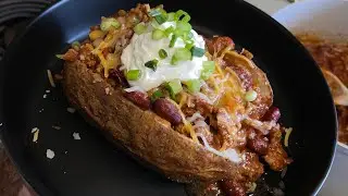 How To Make Chili Bean Loaded Baked Potatoes | Chili Bean Baked Potato Recipe