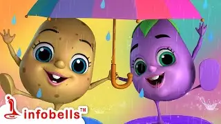 Varsam Vastundi cham cham Cham-Kids Rain Song | Telugu Rhymes | Infobells #telugurhymes #rainrhymes