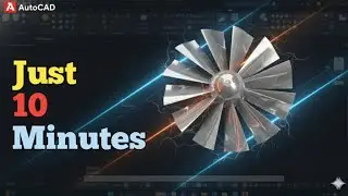How to make fan in AutoCAD | 3D fan blade in AutoCAD | AutoCAD 3D drawing 