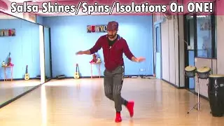 Salsa: Intermediate Footwork/Spins & Isolations~ + *LESSON* (On1)