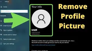 How To Remove Profile Picture On Windows 10|| Delete User Profile Picture On Windows 10