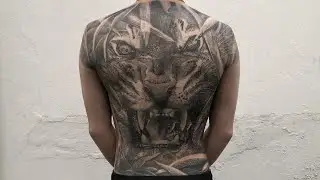 Full Back Piece Tiger TATTOO | timelapse + real time #fullbacktattoo #tigertattoo #tigerbacktattoo