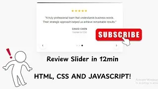 Build a Stunning Review Slider with HTML, CSS & JavaScript | Step-by-Step Tutorial