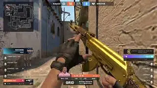 Nertz - 1vs2 clutch (T - pre-plant situation) top moments game | (CS:GO)