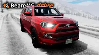 Driving The Toyota 4Runner Through The Snow | BeamNG.drive | 4K Gameplay | Mods
