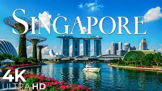 Singapore 4K 🌆✨ &ndash; Aerial Views of Modern Cityscape & Gardens by the Bay 🌿 | Deep House Chill 🎶