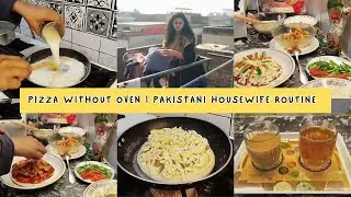 Aj bnae pizza with shawarma bread 🍕|| Pakistani housewife routine