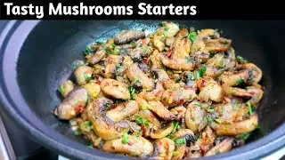 Garlic Mushrooms | Quick Mushroom Starters | Butter Garlic Mushroom Recipe