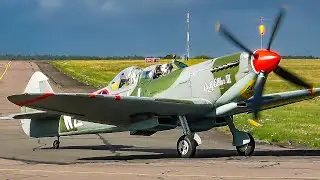 81 Years Old! | Spitfire MK.VIII Takeoff & Landing at Norwich Airport