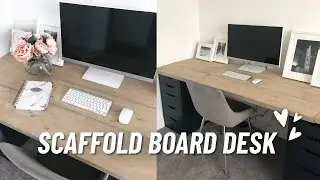 Scaffold Board Desk | DIY Wooden Office Table Top