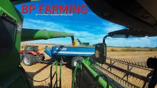 Интенсивная уборка сои с комбайнами JD S780 и S680 | Многополевые перемещения и 45-футовые гибкие...