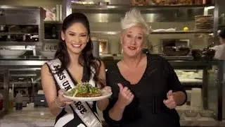 Watch Miss Universe Cook Up The Perfect Super Bowl Meal