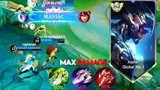 Alpha New Start MANIAC Max Dmg Alpha Build & Emblem 2026!! Build Top Global Ixia (Must Try) MLBB